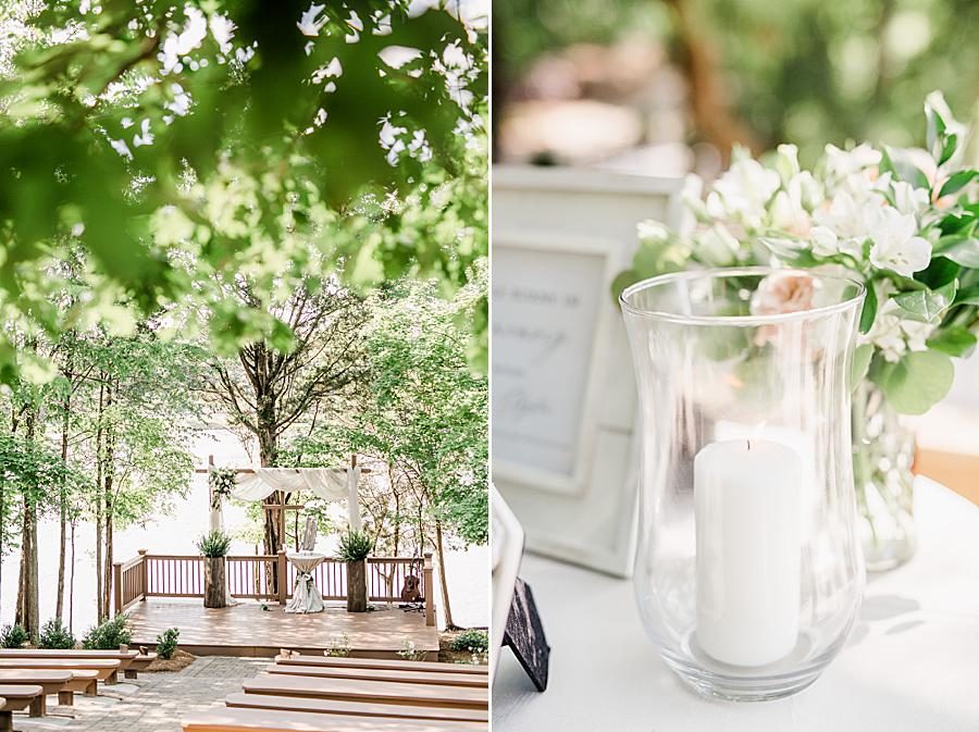 Ceremony site at this pavilion wedding by Knoxville Wedding Photographer, Amanda May Photos.