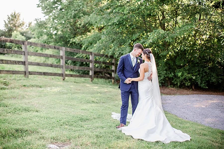 Pasture fence at this pavilion wedding by Knoxville Wedding Photographer, Amanda May Photos.