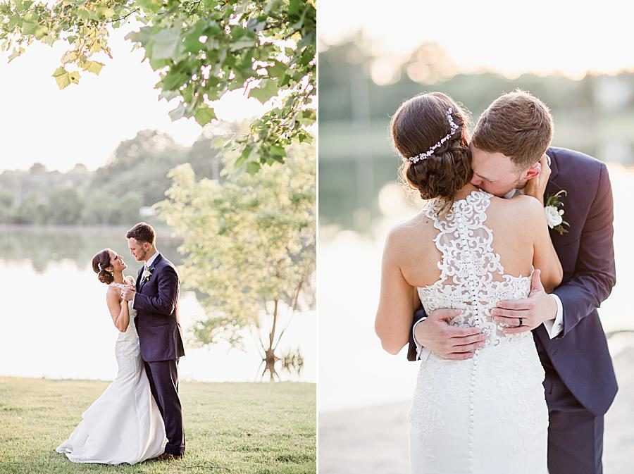 Back detail at this pavilion wedding by Knoxville Wedding Photographer, Amanda May Photos.