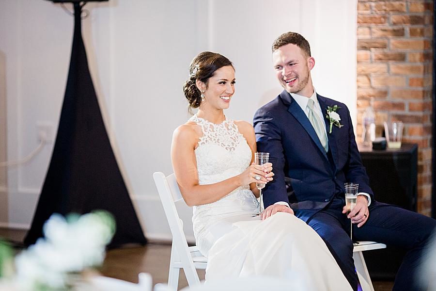 Reception games at this pavilion wedding by Knoxville Wedding Photographer, Amanda May Photos.