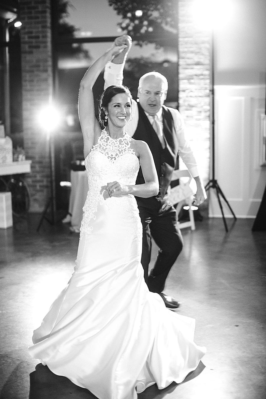 Daddy daughter dance at this pavilion wedding by Knoxville Wedding Photographer, Amanda May Photos.