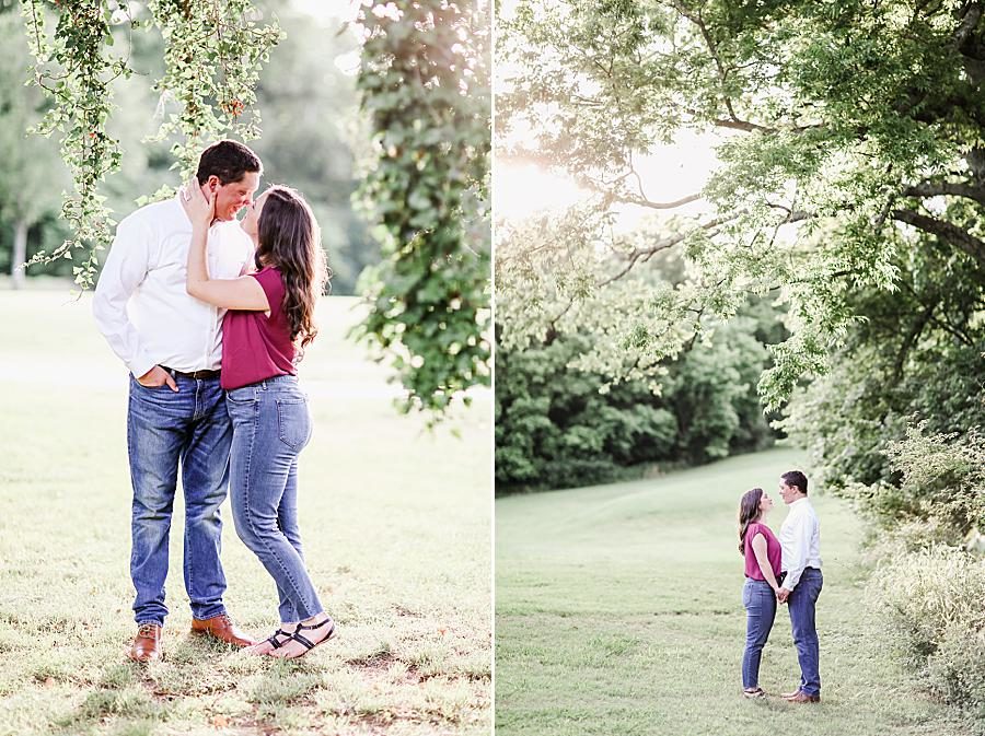 Light and airy engagement photos at this Percy Warner Engagement Session by Knoxville Wedding Photographer, Amanda May Photos.