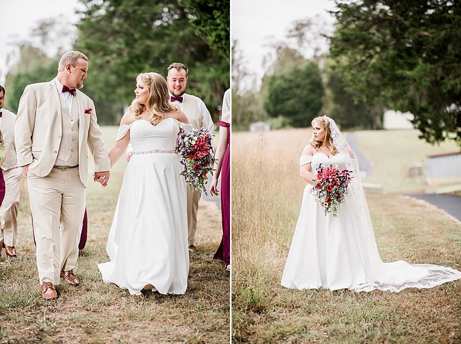 Bridal bouquet at this Pine Ridge Baptist Church wedding by Knoxville Wedding Photographer, Amanda May Photos.