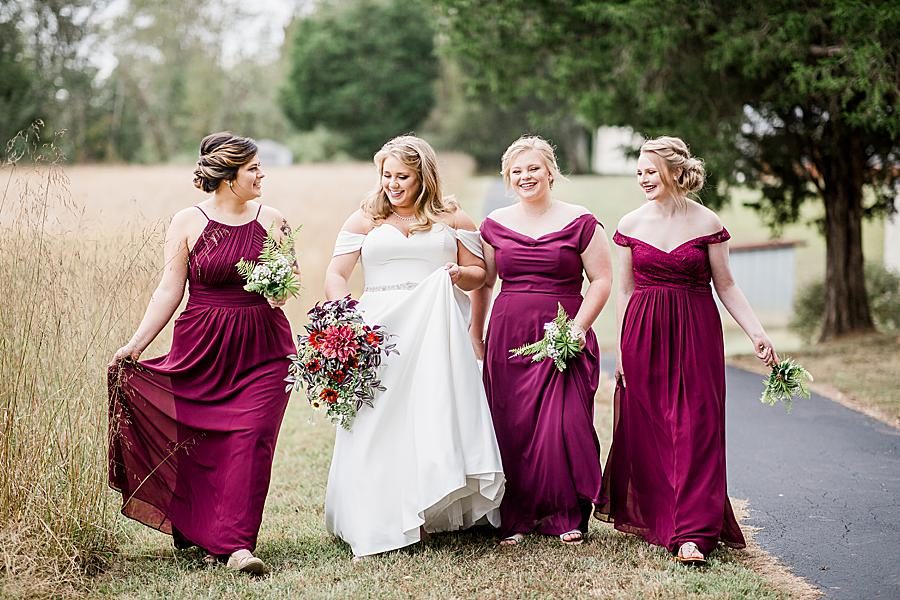 The girls at this Pine Ridge Baptist Church wedding by Knoxville Wedding Photographer, Amanda May Photos.