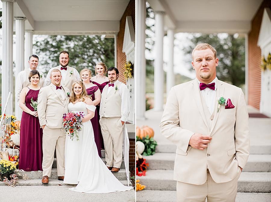 Groom portrait at this Pine Ridge Baptist Church wedding by Knoxville Wedding Photographer, Amanda May Photos.