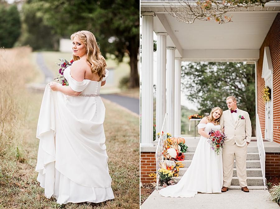 Head on shoulder at this Pine Ridge Baptist Church wedding by Knoxville Wedding Photographer, Amanda May Photos.