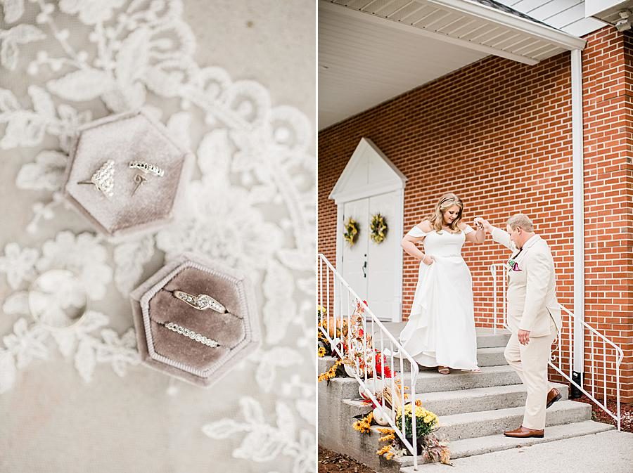 Ring box at this Pine Ridge Baptist Church wedding by Knoxville Wedding Photographer, Amanda May Photos.