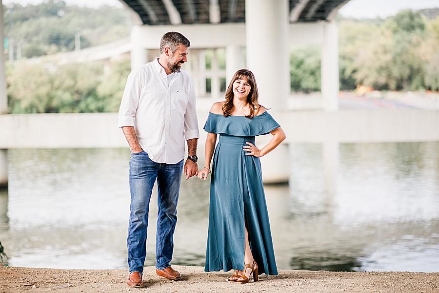 Hand on hip at this Printshop Brewery engagement by Knoxville Wedding Photographer, Amanda May Photos.