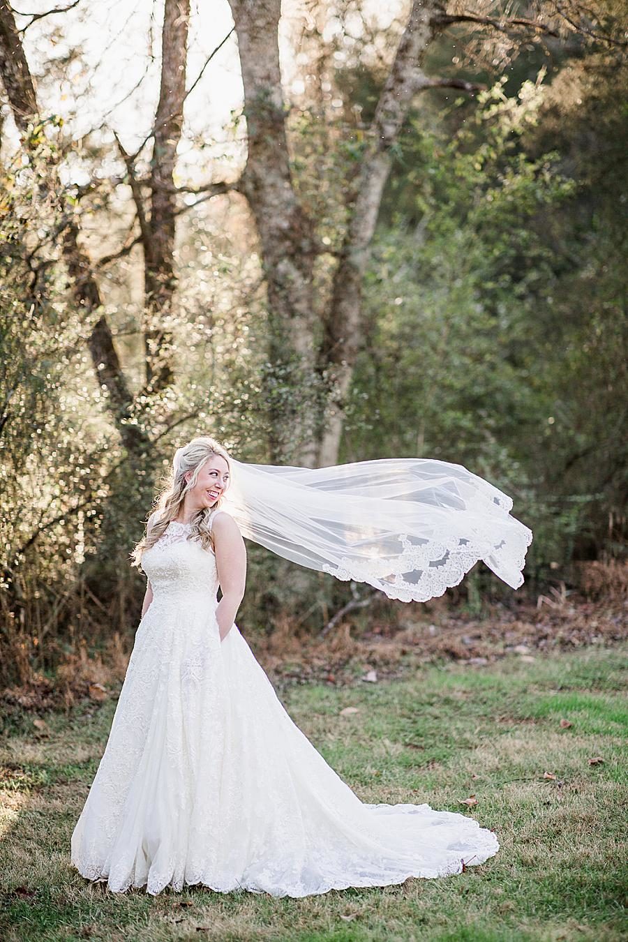 Pocket dress at this Ramble Creek Bridal Session by Knoxville Wedding Photographer, Amanda May Photos.