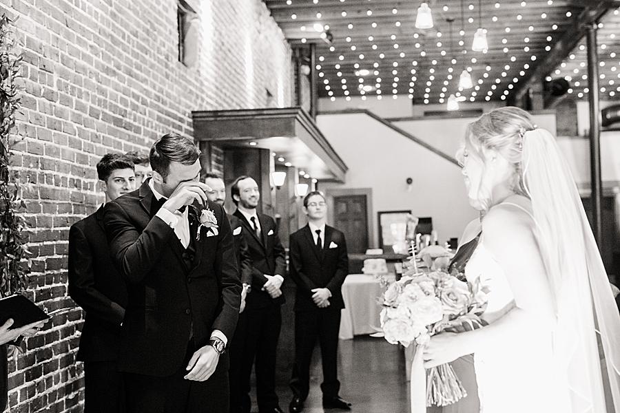 groom's reaction to bride
