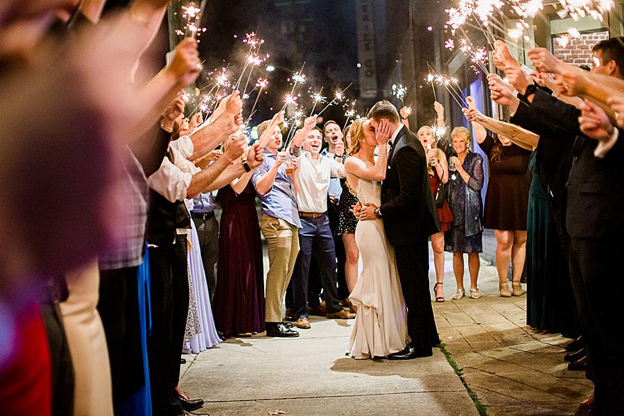 sparkler exit from reception