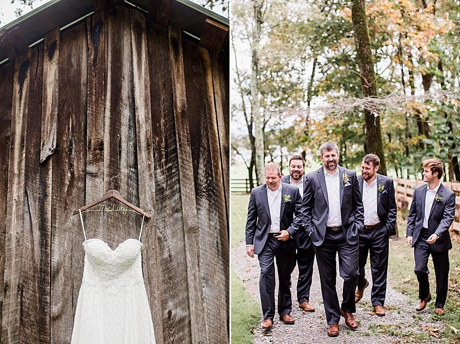Sweetheart neckline at this RiverView Family Farm wedding by Knoxville Wedding Photographer, Amanda May Photos.