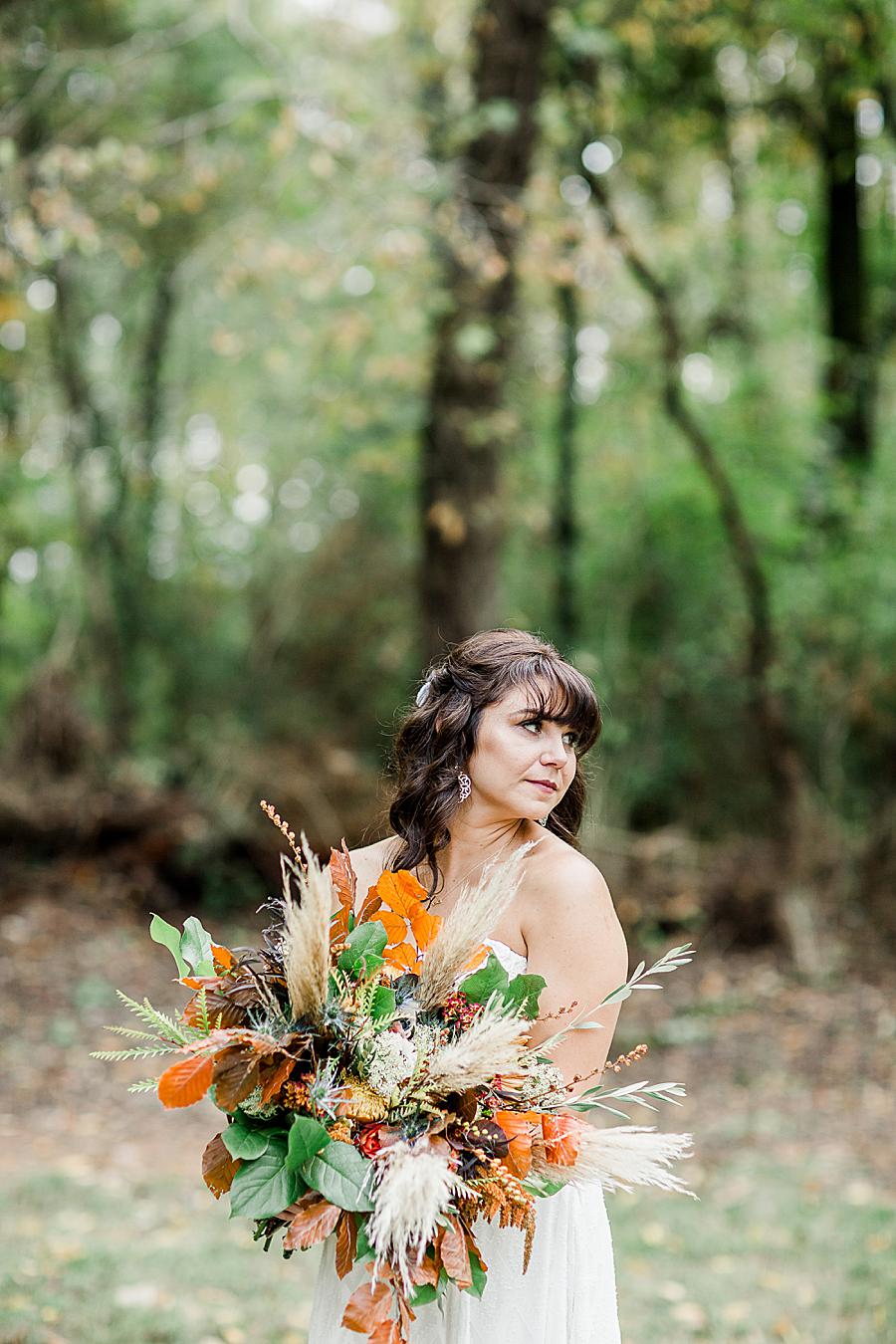 Bridal portrait at this RiverView Family Farm wedding by Knoxville Wedding Photographer, Amanda May Photos.
