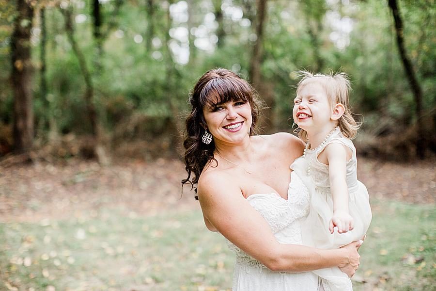 Flower girl at this RiverView Family Farm wedding by Knoxville Wedding Photographer, Amanda May Photos.