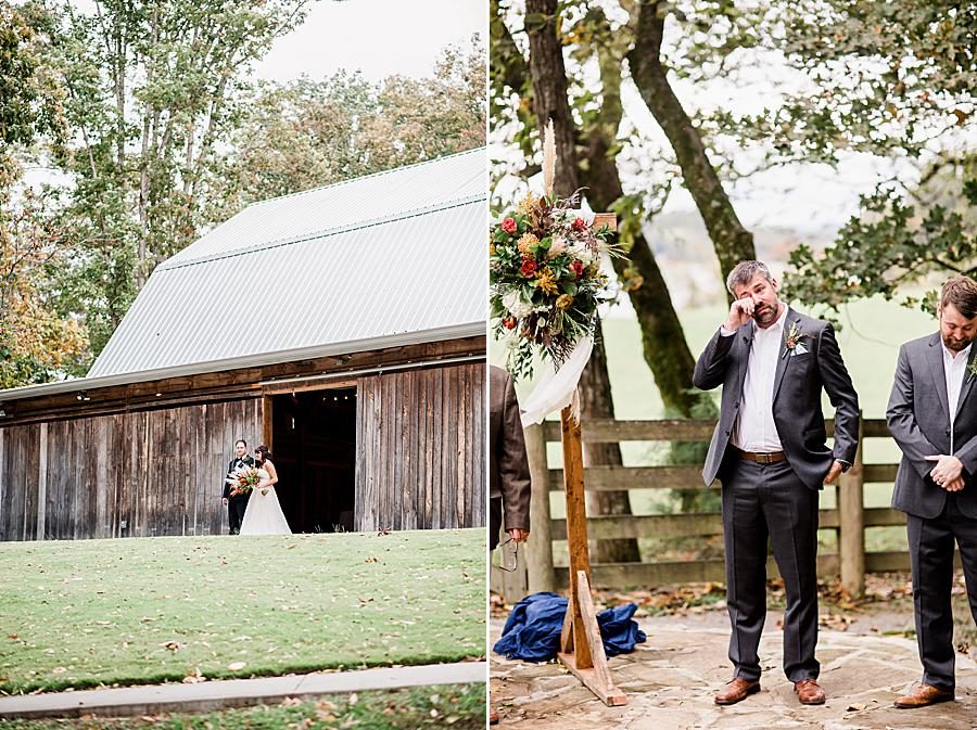 Barn reception at this RiverView Family Farm wedding by Knoxville Wedding Photographer, Amanda May Photos.