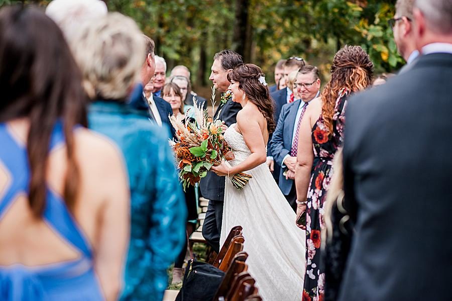 Outdoor wedding at this RiverView Family Farm wedding by Knoxville Wedding Photographer, Amanda May Photos.