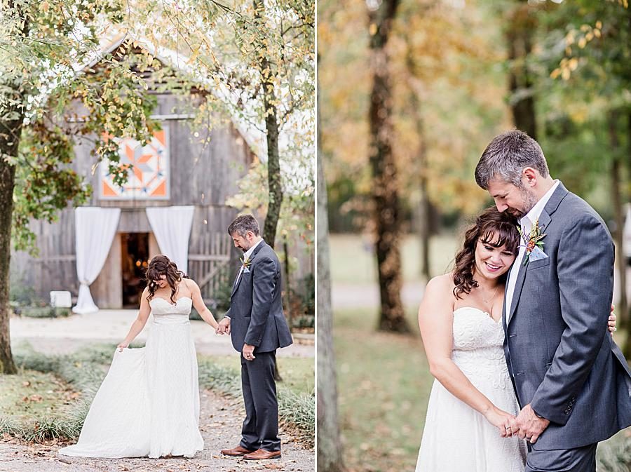 Rustic barn at this RiverView Family Farm wedding by Knoxville Wedding Photographer, Amanda May Photos.