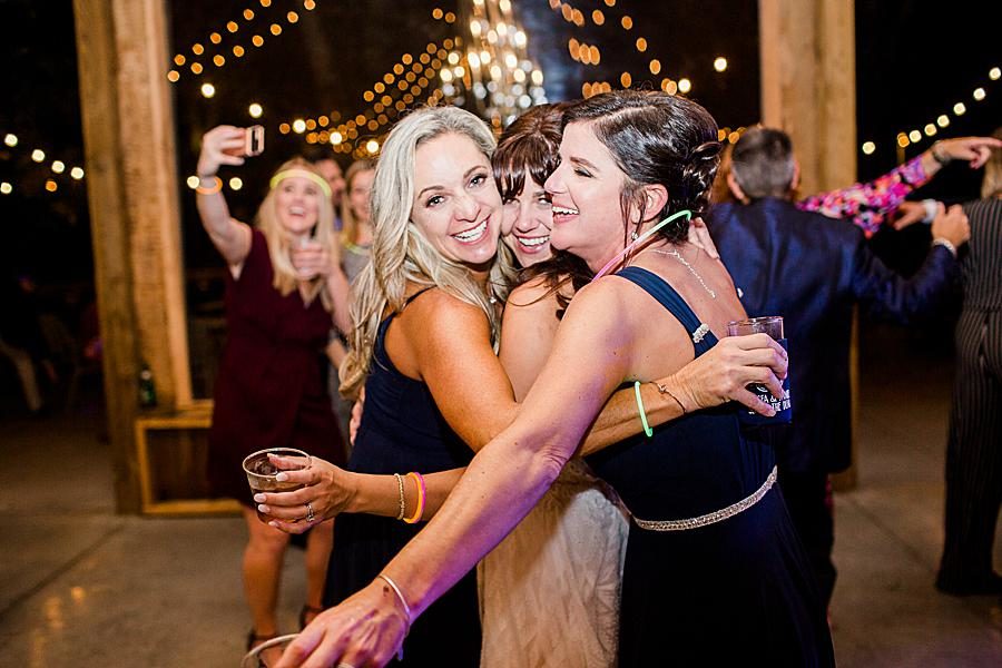 Bridesmaids dancing by Knoxville Wedding Photographer, Amanda May Photos.