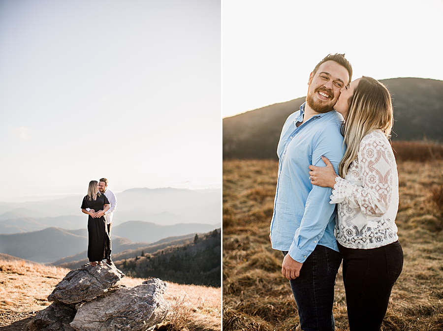 kiss on the cheek at roan mountain