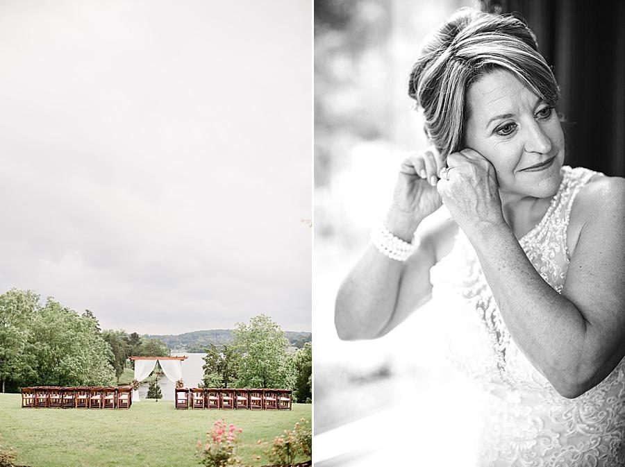 Outdoor ceremony layout at this intimate WindRiver wedding by Knoxville Wedding Photographer Amanda May Photos.