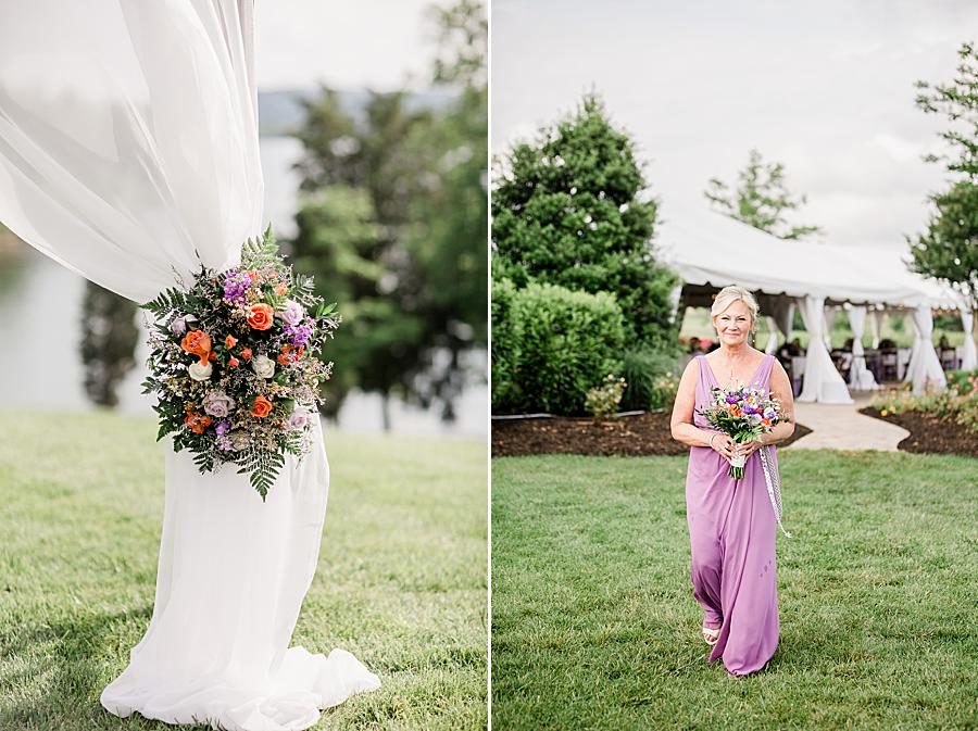 Floral bouquet at this intimate WindRiver wedding by Knoxville Wedding Photographer Amanda May Photos.