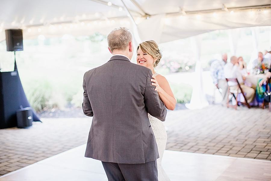 First dance at this intimate WindRiver wedding by Knoxville Wedding Photographer Amanda May Photos.