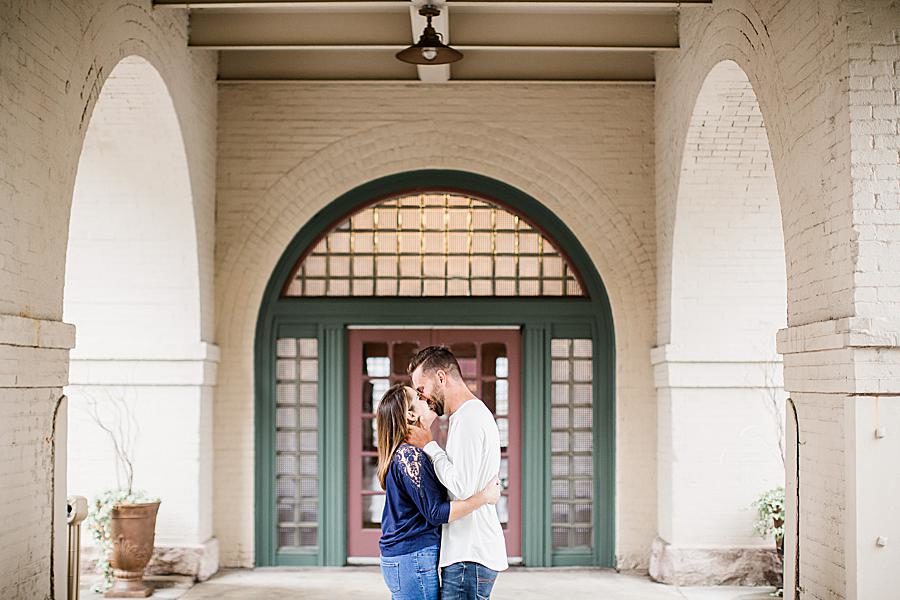 Entrance at this Southern Railway Station Engagement by Knoxville Wedding Photographer, Amanda May Photos.