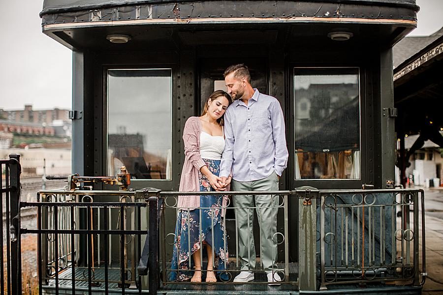 Caboose at this Southern Railway Station Engagement by Knoxville Wedding Photographer, Amanda May Photos.