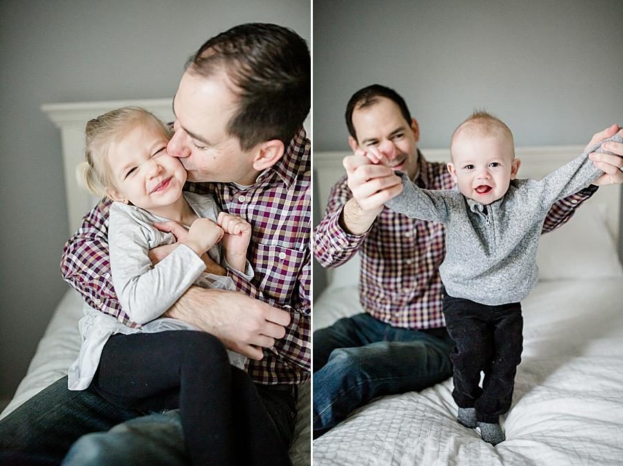 With dad at this Studio Session by Knoxville Wedding Photographer, Amanda May Photos.