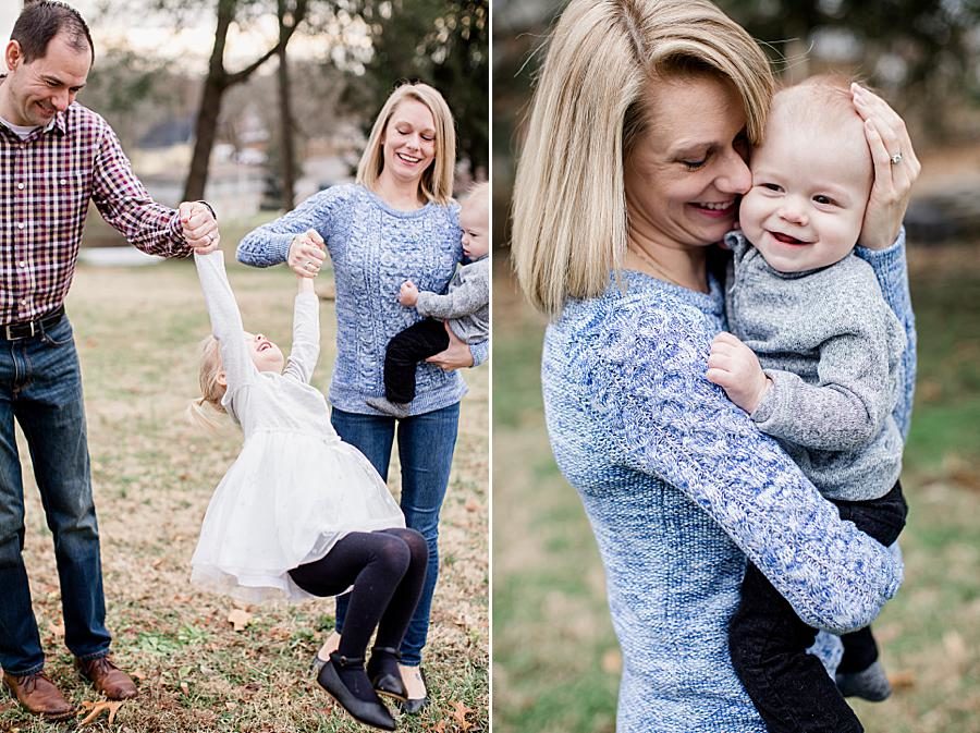 Swinging at this Studio Session by Knoxville Wedding Photographer, Amanda May Photos.