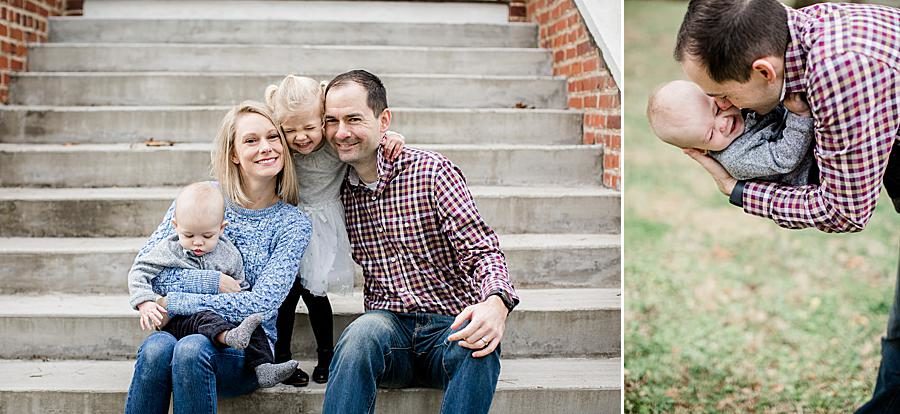 Concrete stairs at this Studio Session by Knoxville Wedding Photographer, Amanda May Photos.