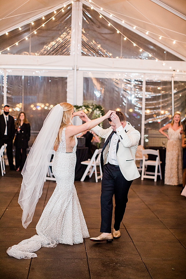 first dance at the bridge building