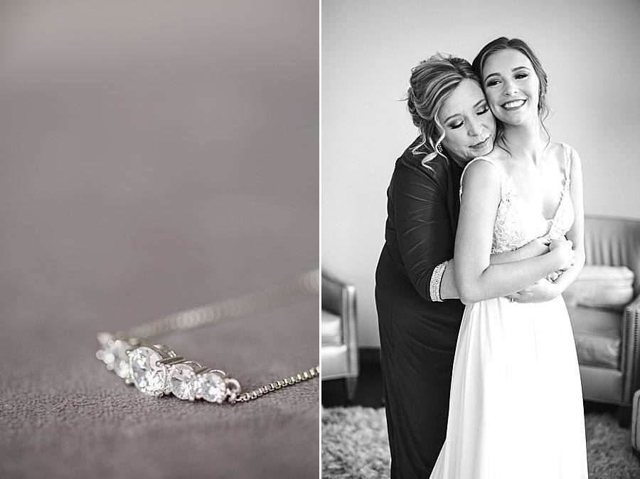 Diamond necklace at this The Press Room Wedding by Knoxville Wedding Photographer, Amanda May Photos.