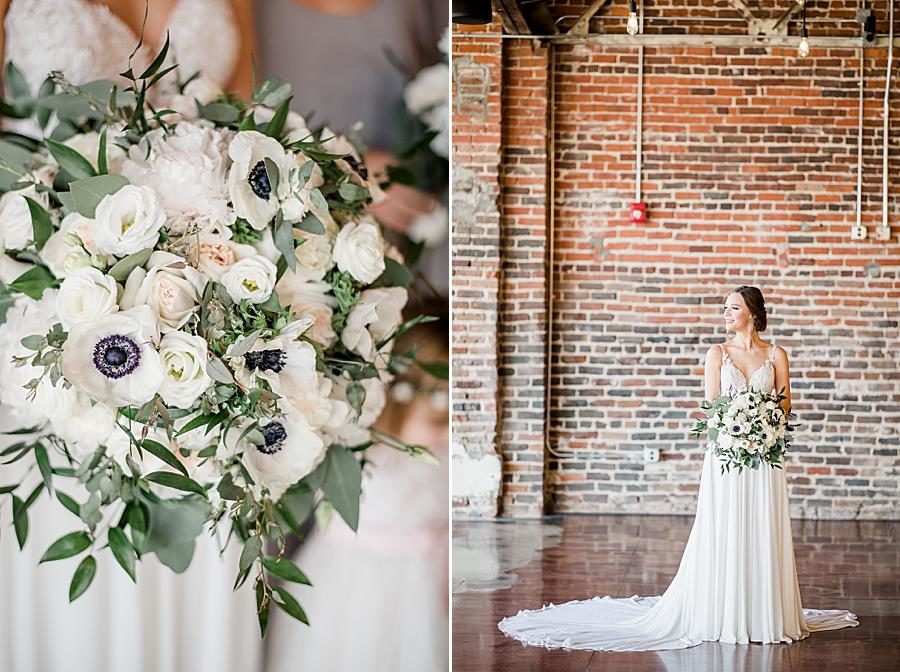Bridal bouquet at this The Press Room Wedding by Knoxville Wedding Photographer, Amanda May Photos.