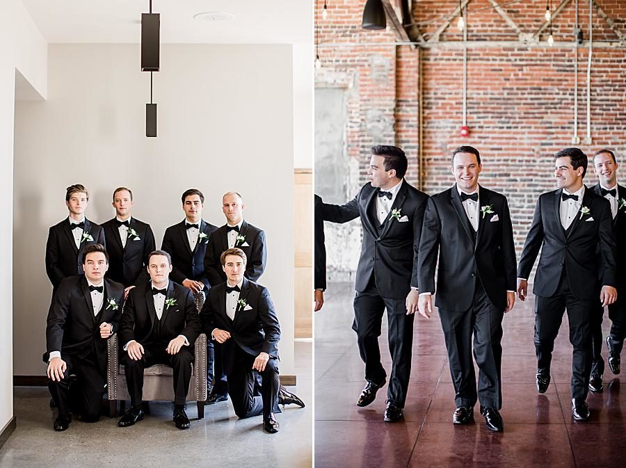 Groomsmen at this The Press Room Wedding by Knoxville Wedding Photographer, Amanda May Photos.