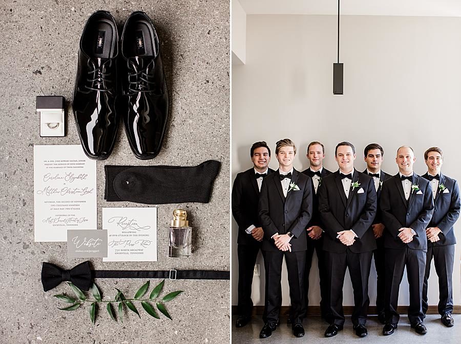 Groom details at this The Press Room Wedding by Knoxville Wedding Photographer, Amanda May Photos.
