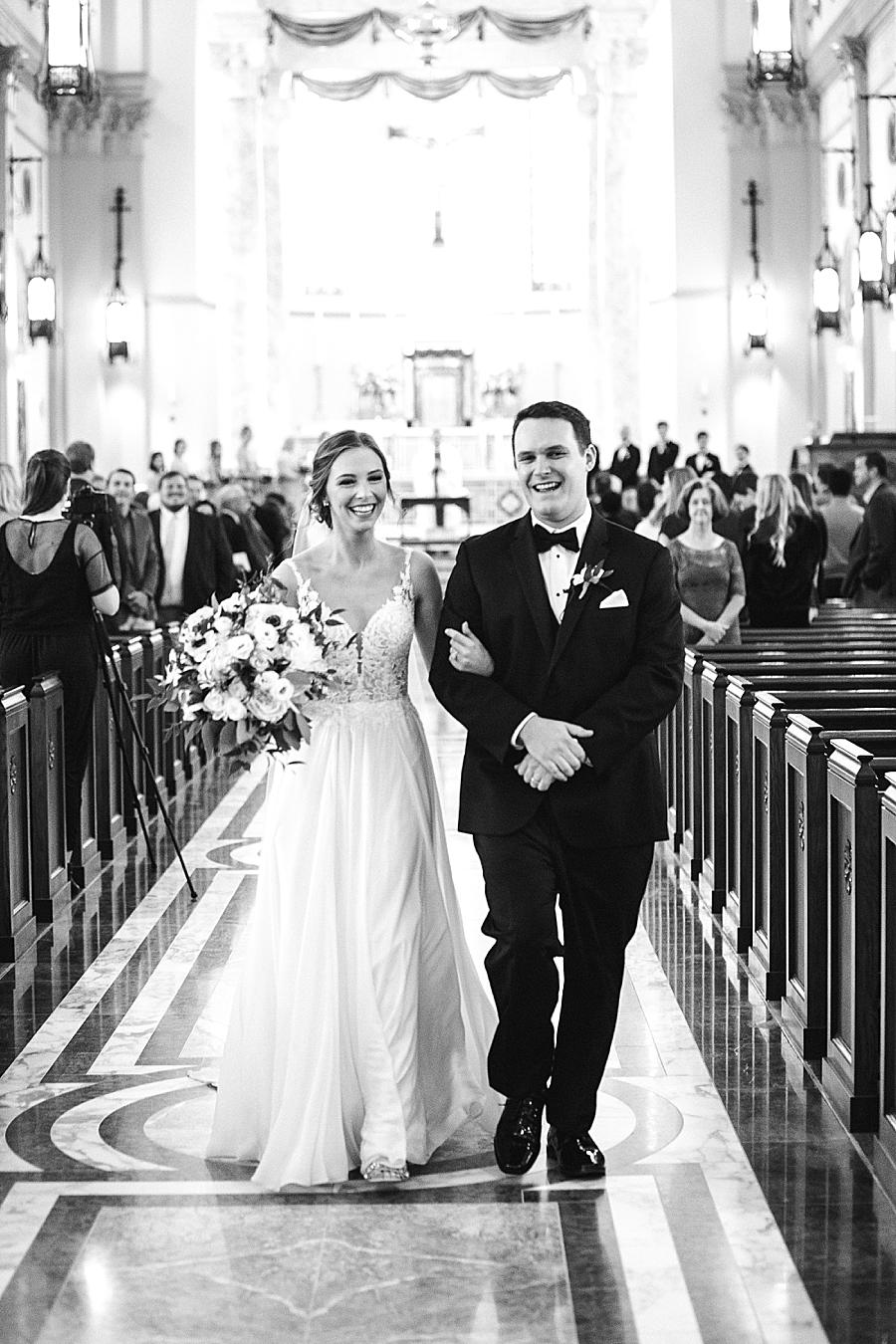 Black and white at this The Press Room Wedding by Knoxville Wedding Photographer, Amanda May Photos.