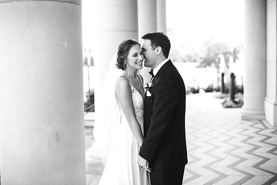Black and white at this The Press Room Wedding by Knoxville Wedding Photographer, Amanda May Photos.