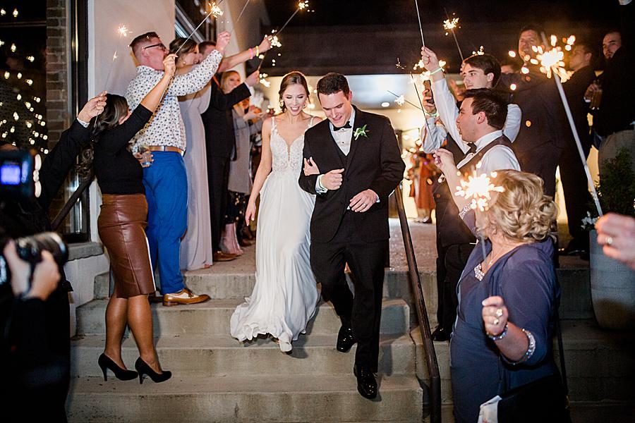 Formal exit by Knoxville Wedding Photographer, Amanda May Photos.