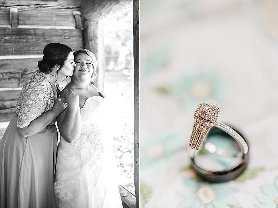 Wedding rings at this Strawberry Creek Wedding by Knoxville Wedding Photographer, Amanda May Photos.