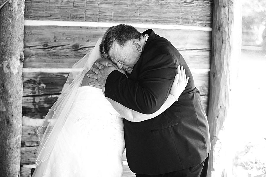 Emotional dad at this Strawberry Creek Wedding by Knoxville Wedding Photographer, Amanda May Photos.