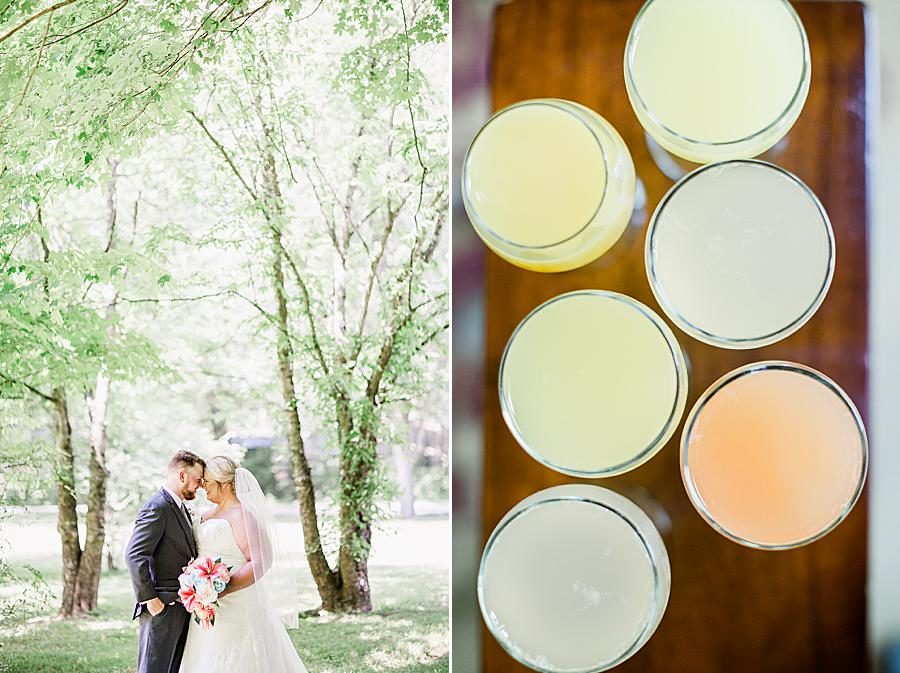 Mimosas at this Strawberry Creek Wedding by Knoxville Wedding Photographer, Amanda May Photos.