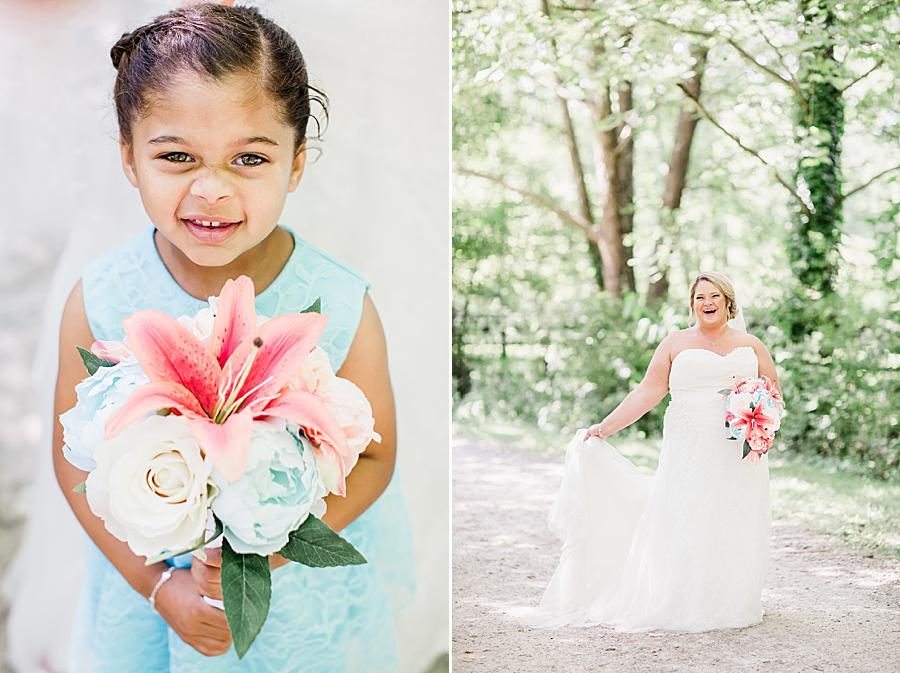 Flower girl at this Strawberry Creek Wedding by Knoxville Wedding Photographer, Amanda May Photos.