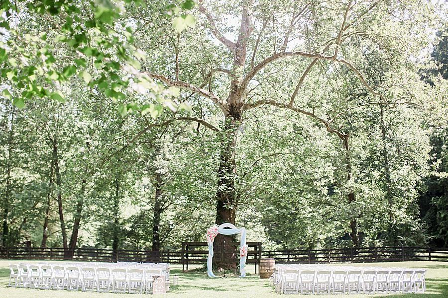 Ceremony site at this Strawberry Creek Wedding by Knoxville Wedding Photographer, Amanda May Photos.