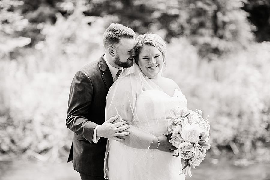 Black and white at this Strawberry Creek Wedding by Knoxville Wedding Photographer, Amanda May Photos.
