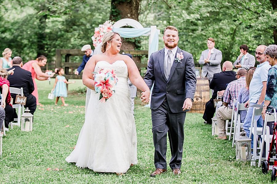 Mr. and Mrs. at this Strawberry Creek Wedding by Knoxville Wedding Photographer, Amanda May Photos.