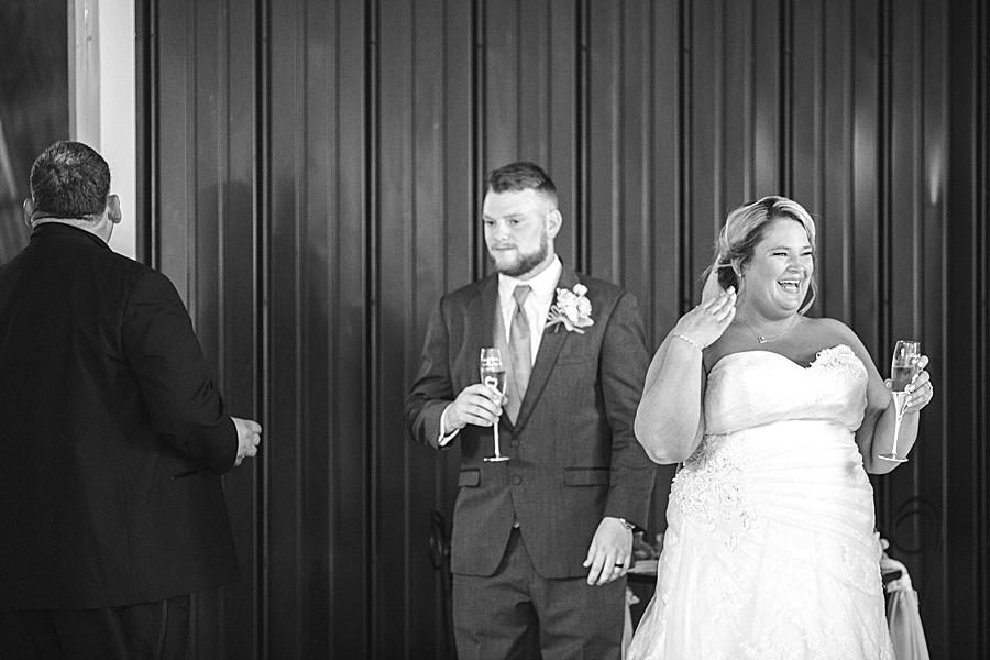 Wedding toast at this Strawberry Creek Wedding by Knoxville Wedding Photographer, Amanda May Photos.