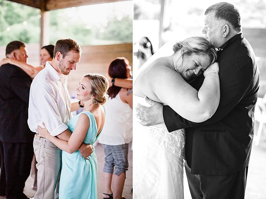 Father daughter dance at this Strawberry Creek Wedding by Knoxville Wedding Photographer, Amanda May Photos.