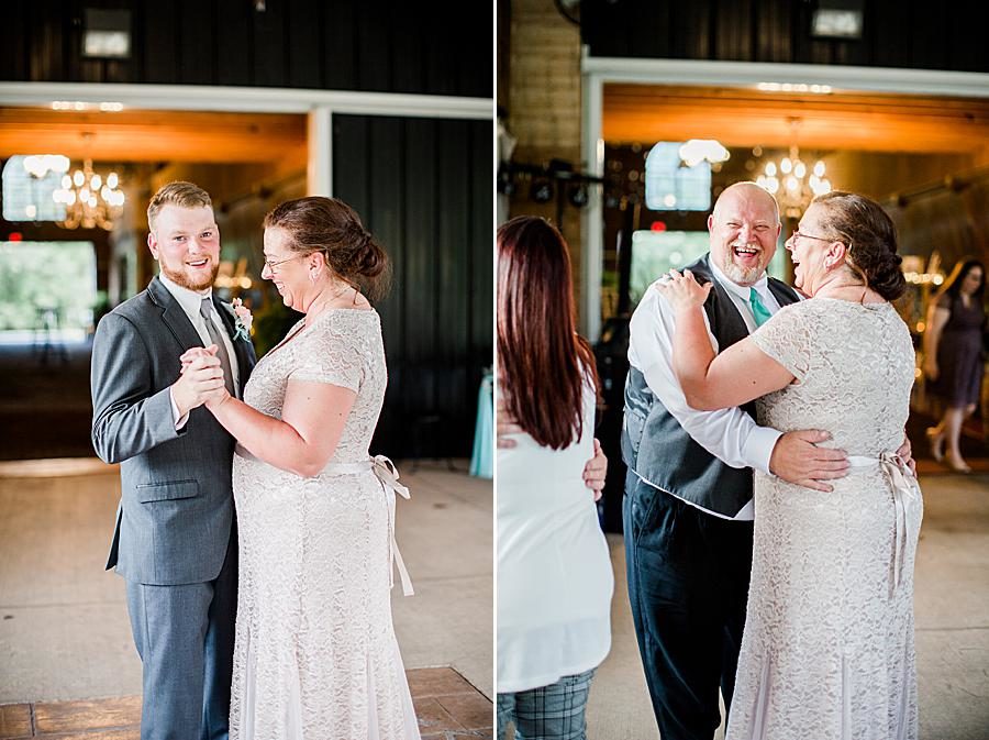 Mother son dance at this Strawberry Creek Wedding by Knoxville Wedding Photographer, Amanda May Photos.