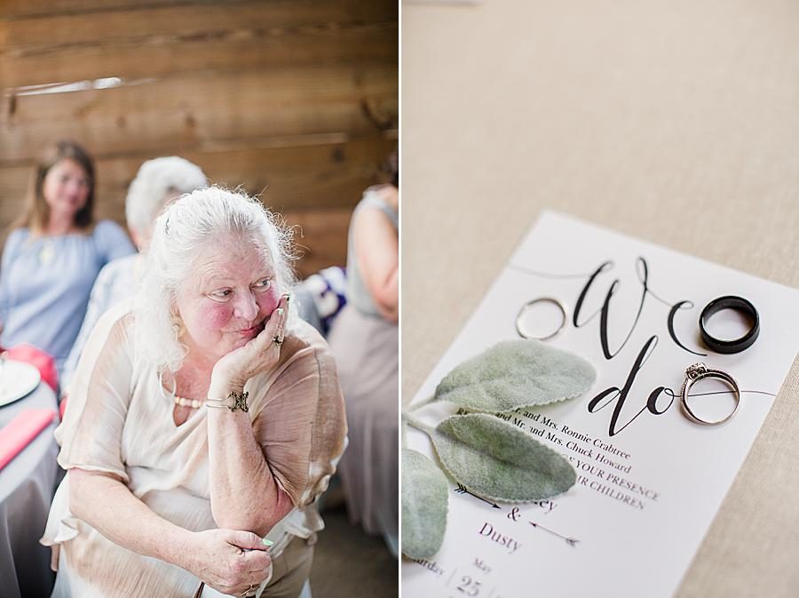 Calligraphy at this Strawberry Creek Wedding by Knoxville Wedding Photographer, Amanda May Photos.